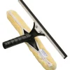 Ettore Stainless BackFlip Cleaning Tool - 14" Blade - 3" x 15.8"x 8.8" - Light Weight, Fatigue Resistant, Grooved Handle - Stainless Steel - 1Each