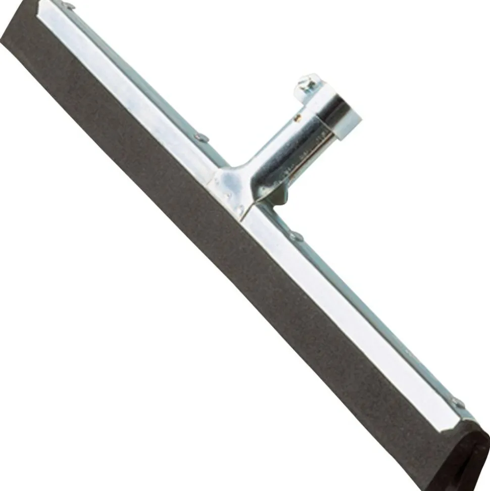 Ettore Wipe 'n Dry Floor Squeegee - 22" Rubber Blade - Durable, Rust Resistant, Long Lasting - Steel Gray