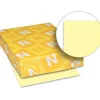 Exact Vellum Bristol Card Stock, Canary, Letter (8.5" x 11"), 67 Lb, Pack Of 250