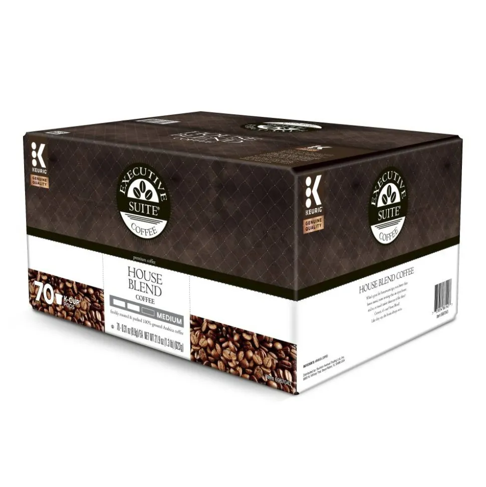 Executive Suite Coffee Single-Serve Coffee K-Cup, House Blend, Carton Of 70
