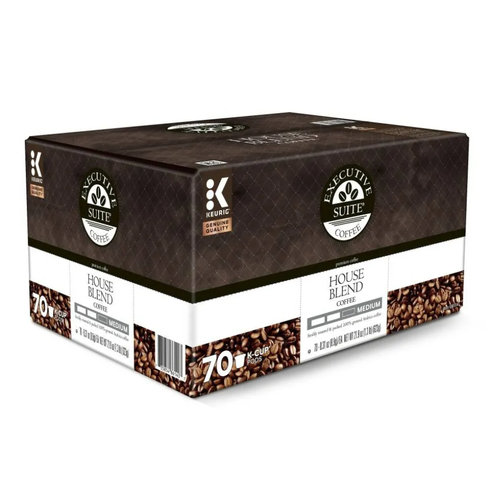 Executive Suite Coffee Single-Serve Coffee K-Cup, House Blend, Carton Of 70