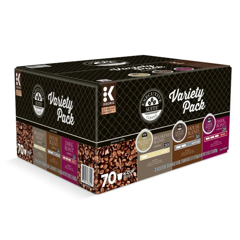 Executive Suite Coffee Single-Serve Coffee K-Cup, Variety Pack, Carton Of 70