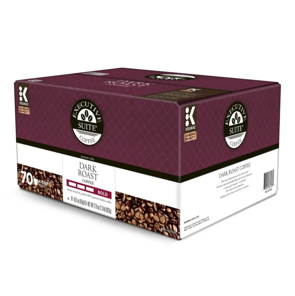Executive Suite Coffee Single-Serve Coffee K-Cup, Dark Roast, Carton Of 70