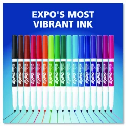 EXPO Low-Odor Dry-Erase Marker, Fine Bullet Tip, Red, Dozen