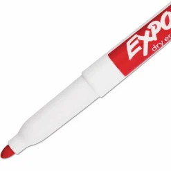 EXPO Low-Odor Dry-Erase Marker, Fine Bullet Tip, Red, Dozen