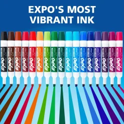 EXPO Low-Odor Dry-Erase Markers, Chisel Point, Assorted Colors, Pack Of 36