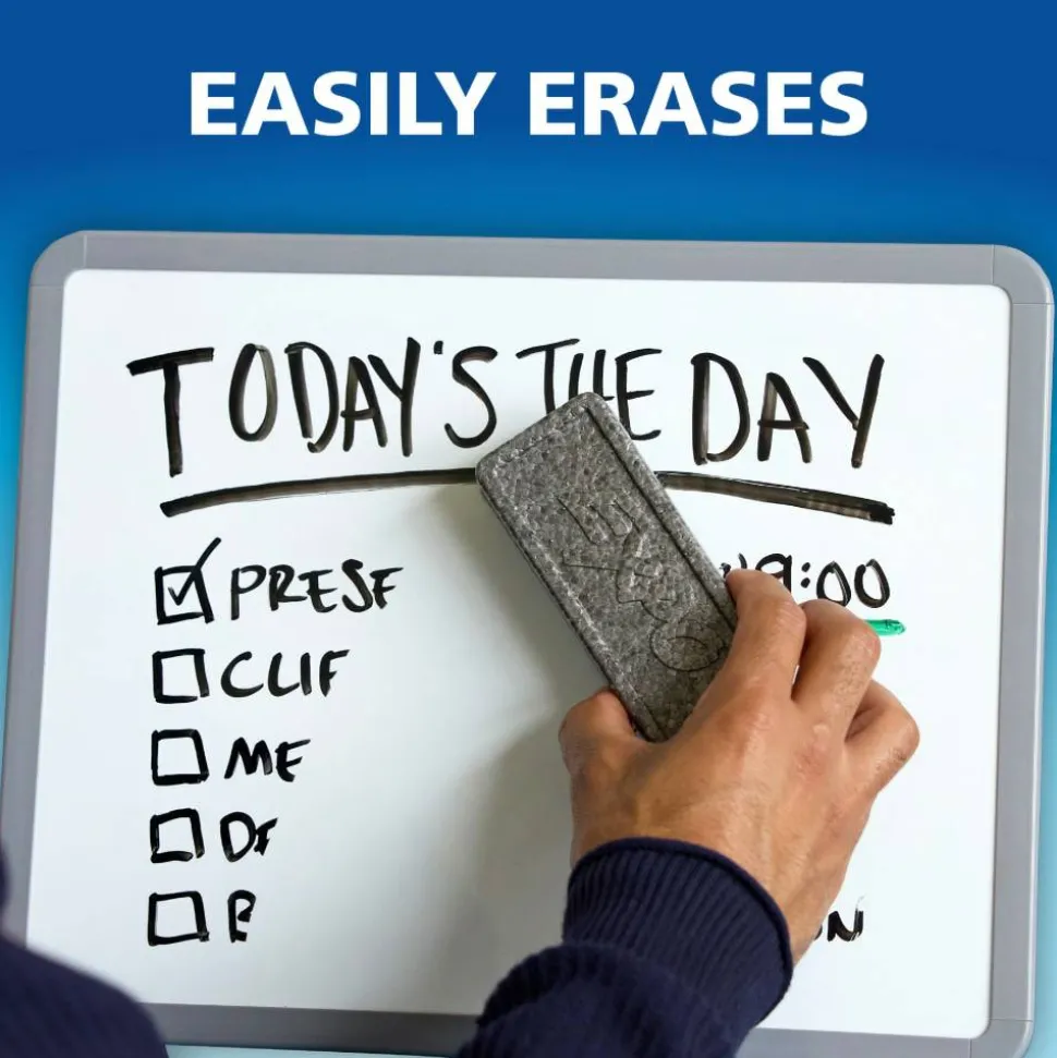 EXPO Low-Odor Dry-Erase Markers, Fine Point, Black, Pack Of 4