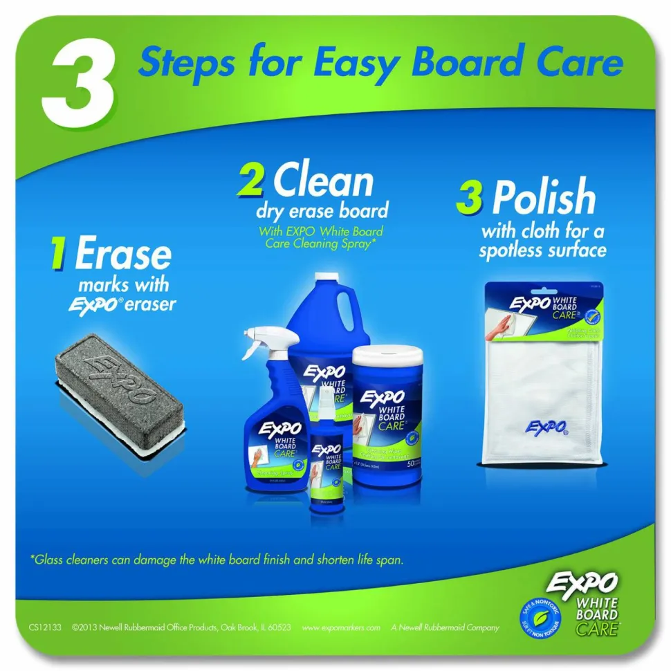 EXPO White Board CARE Dry Erase Surface Cleaner, 22 oz Spray Bottle, 12/Carton