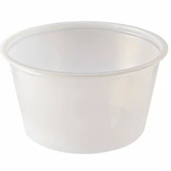 Fabri-Kal Portion Cups, 4 oz, Plastic, Clear, 125/Sleeve, 20 Sleeves/Carton