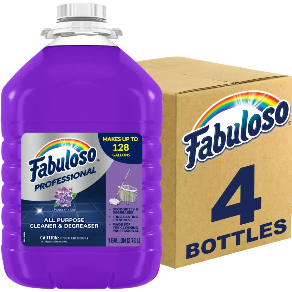 Fabuloso All-Purpose Cleaner, Lavender Scent, 1 Gallon, Case Of 4 Bottles