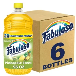 Fabuloso Multi-Purpose Cleaner, Pineapple Scent, 56 Oz, Case Of 6 Bottles