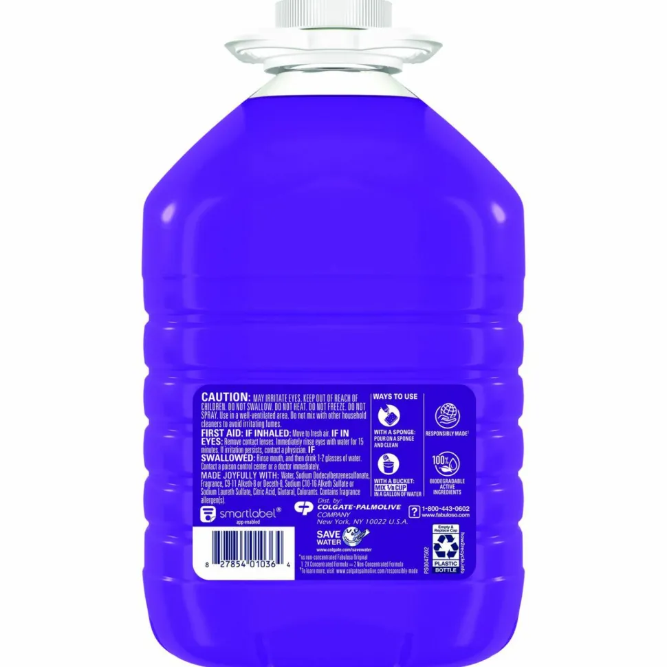 Fabuloso Multi-use Cleaner, Lavender Scent, 1 gal Bottle, 4/Carton