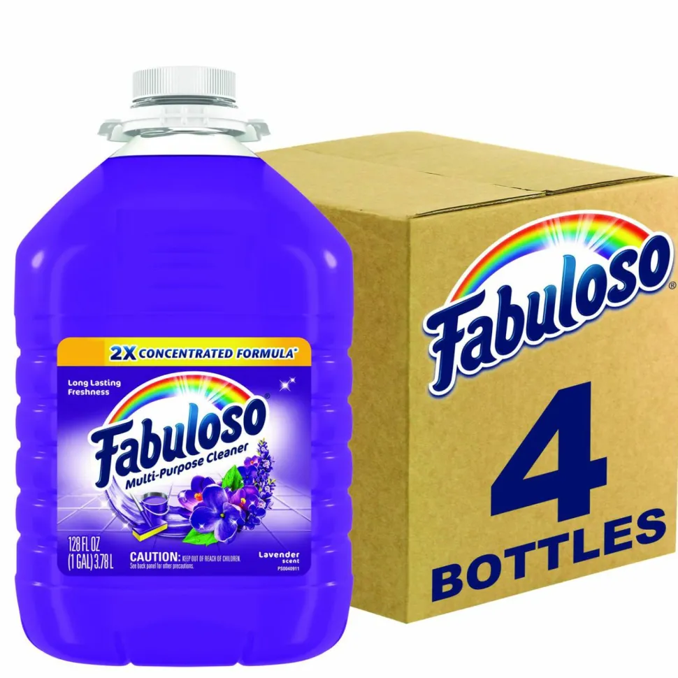 Fabuloso Multi-use Cleaner, Lavender Scent, 1 gal Bottle, 4/Carton