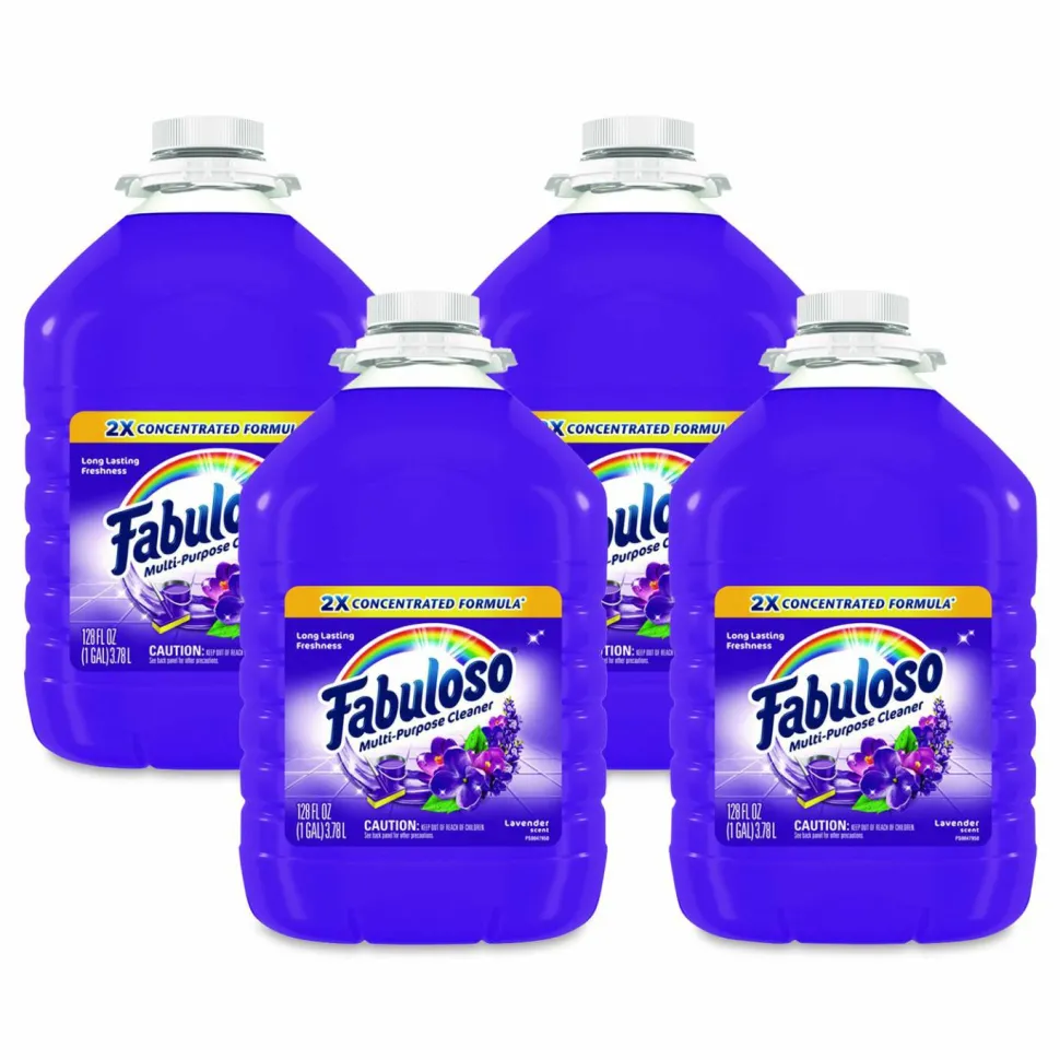 Fabuloso Multi-use Cleaner, Lavender Scent, 1 gal Bottle, 4/Carton