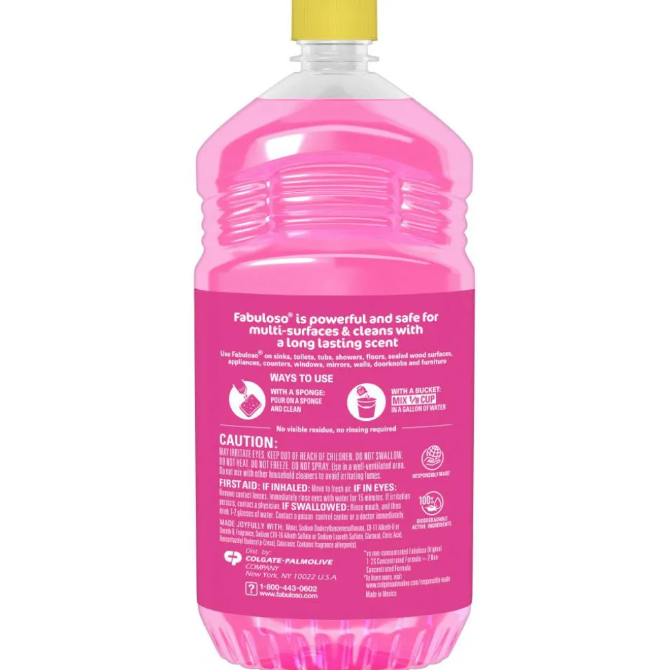 Fabuloso 2X Multi-Purpose Cleaner, Watermelon Scent, 56 Oz, Pink, Pack Of 6 Bottles