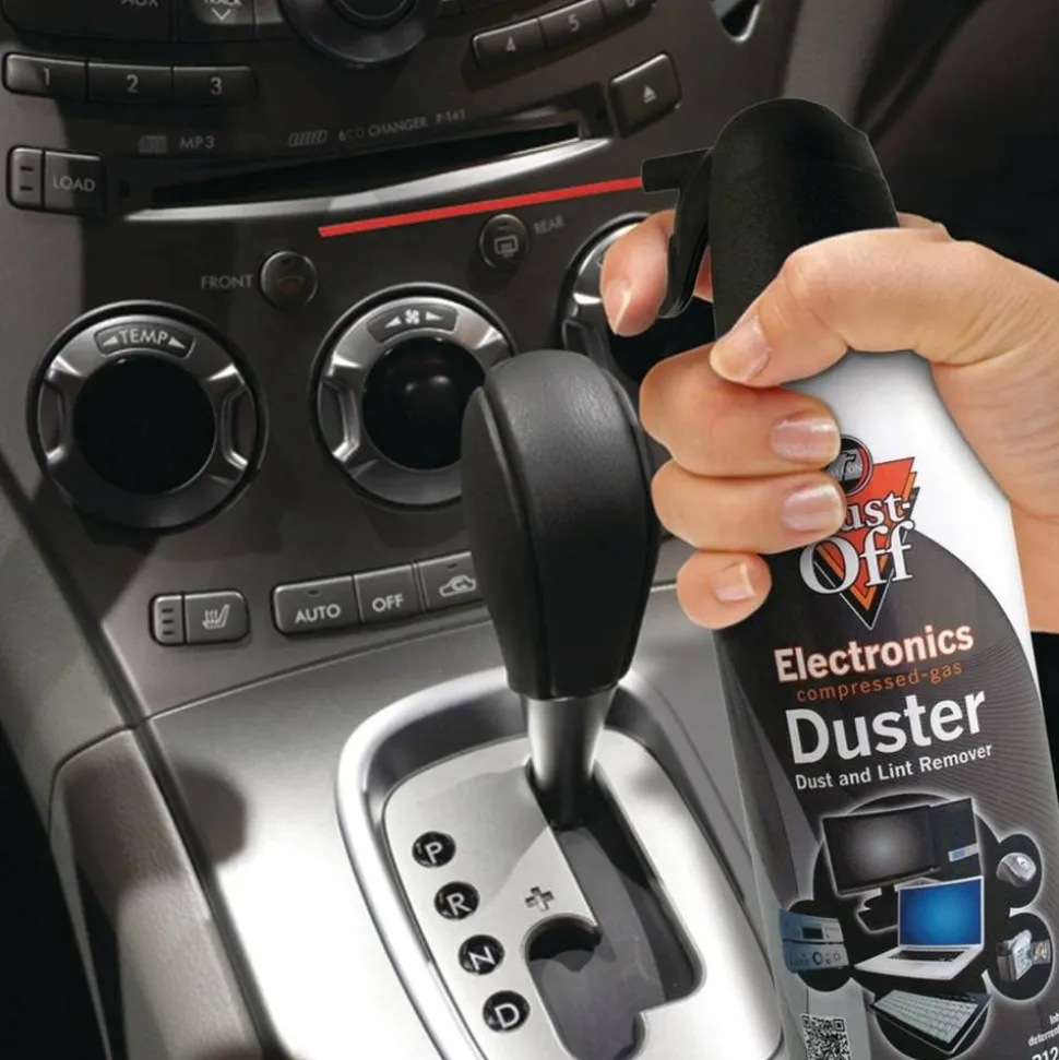 Falcon Safety Dust Off DPSXLRCP Compressed Gas, 10 Oz, Pack Of 12