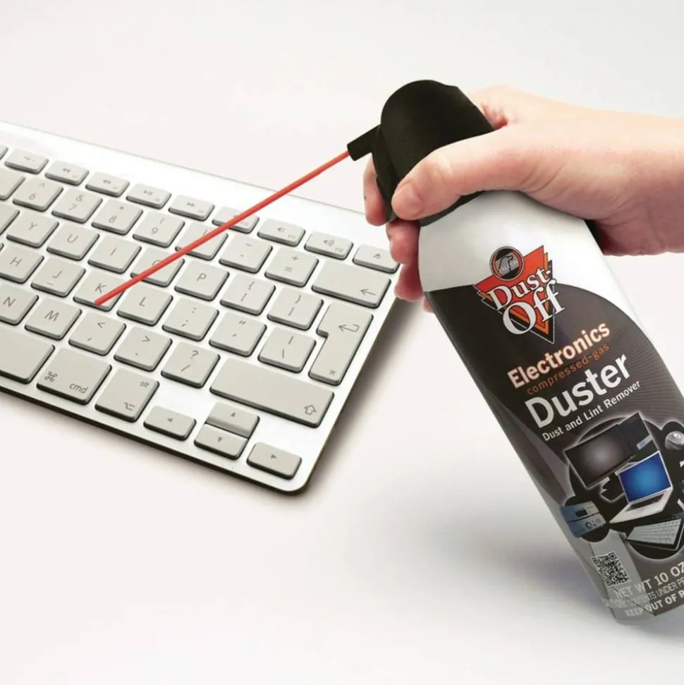 Falcon Safety Dust Off DPSXLRCP Compressed Gas, 10 Oz, Pack Of 12
