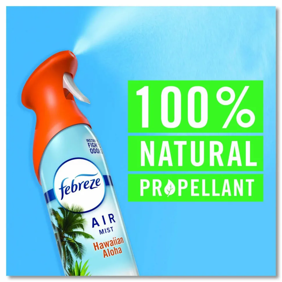 Febreze AIR, Hawaiian Aloha, 8.1 oz Aerosol Spray, 6/Carton
