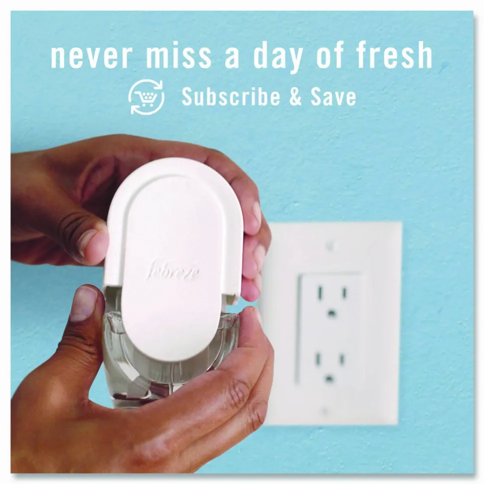 Febreze PLUG Air Freshener Refills, Mountain/Ocean/Rainforest, 2.63 oz, 3/Pack, 6 Packs/Carton