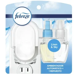 Febreze Plug-In Air Freshener, Starter Kit, Linen & Sky