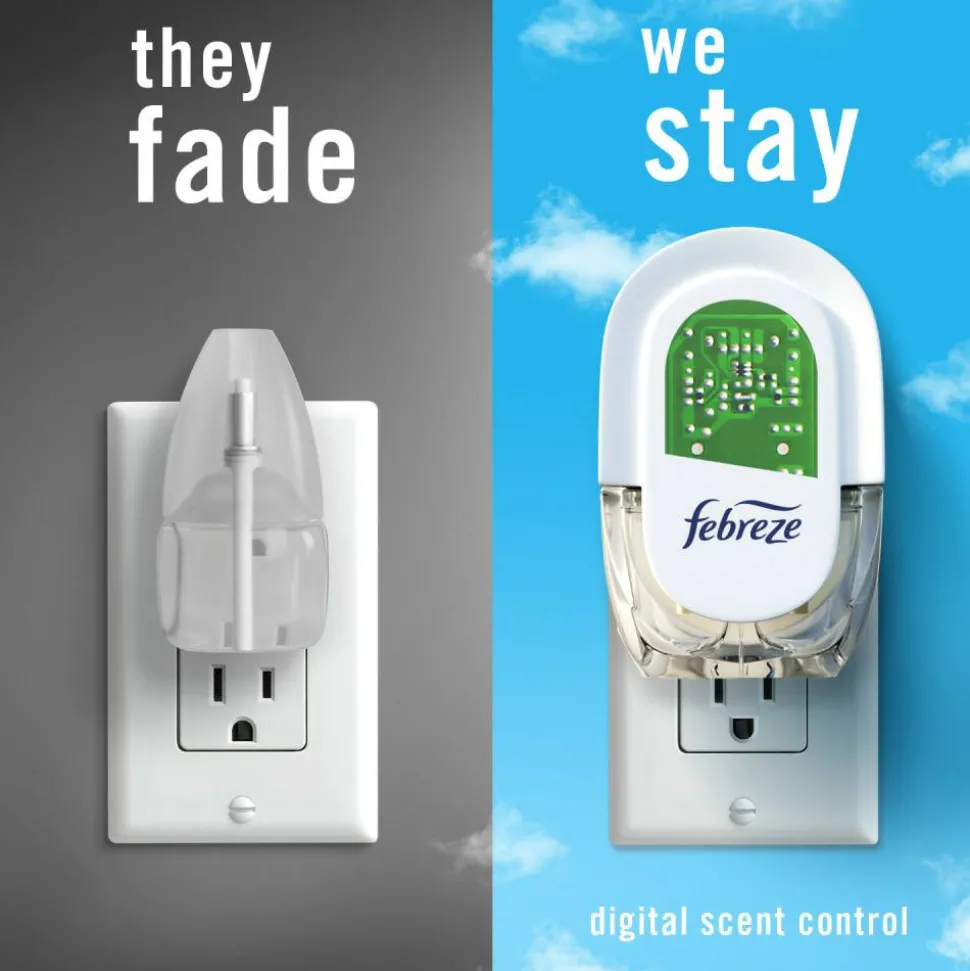 Febreze Plug-In Air Freshener, Starter Kit, Linen & Sky