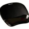 Fellowes Crystal™ Gel Mouse Pad Wrist Rest - Black (9112101)
