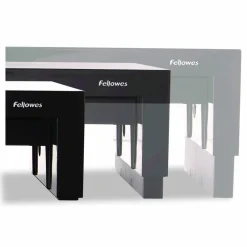 Fellowes Designer Suites Height-Adjustable Monitor Riser With Storage Tray, 4.38"H x 16"W x 9.38"D, Black