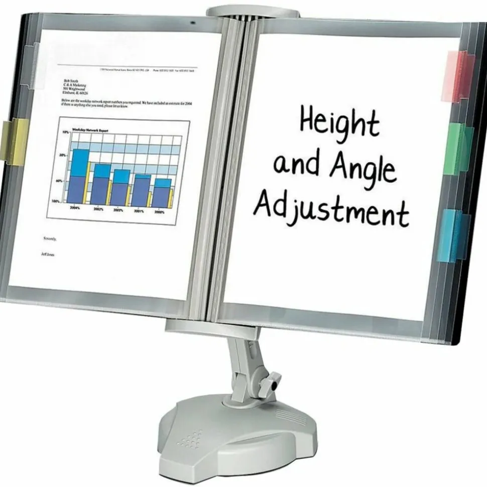 Fellowes Desktop Reference Rack, Platinum