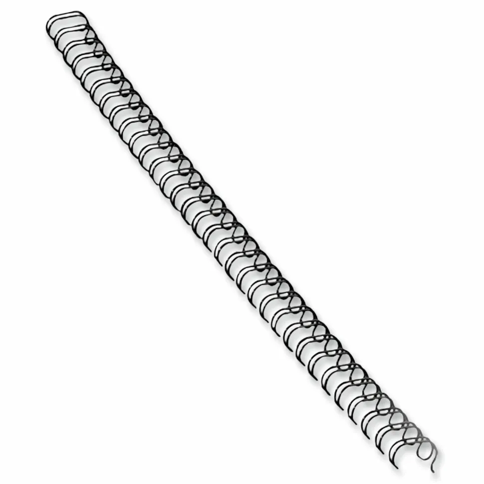 Fellowes Double-Loop Wire Binding Combs, 0.3" x 11" x 0.3", Black, Pack Of 25