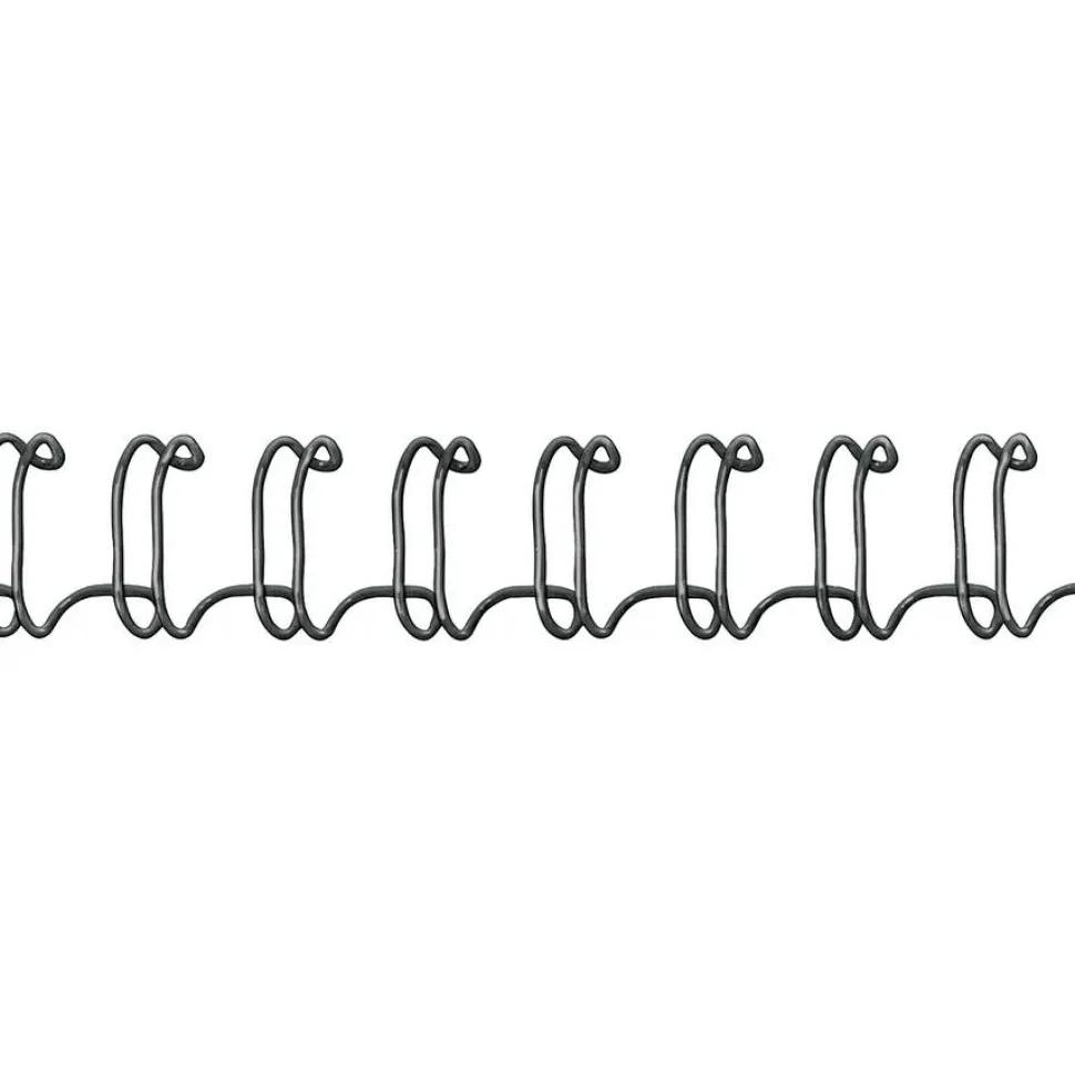 Fellowes Double-Loop Wire Binding Combs, 0.3" x 11" x 0.3", Black, Pack Of 25