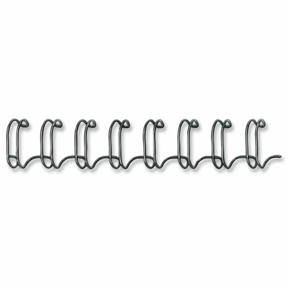 Fellowes Double-Loop Wire Binding Combs, 0.3" x 11" x 0.3", Black, Pack Of 25