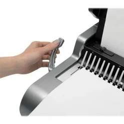 Fellowes E 500 Electric Comb Binding Machine With Starter Kit, Silver/Black