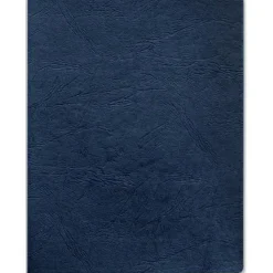 Fellowes Expressions Classic Grain Texture Presentation Covers for Binding Systems, Paper, Round Corners, 11.25 x 8.75, Navy, 200/Pack