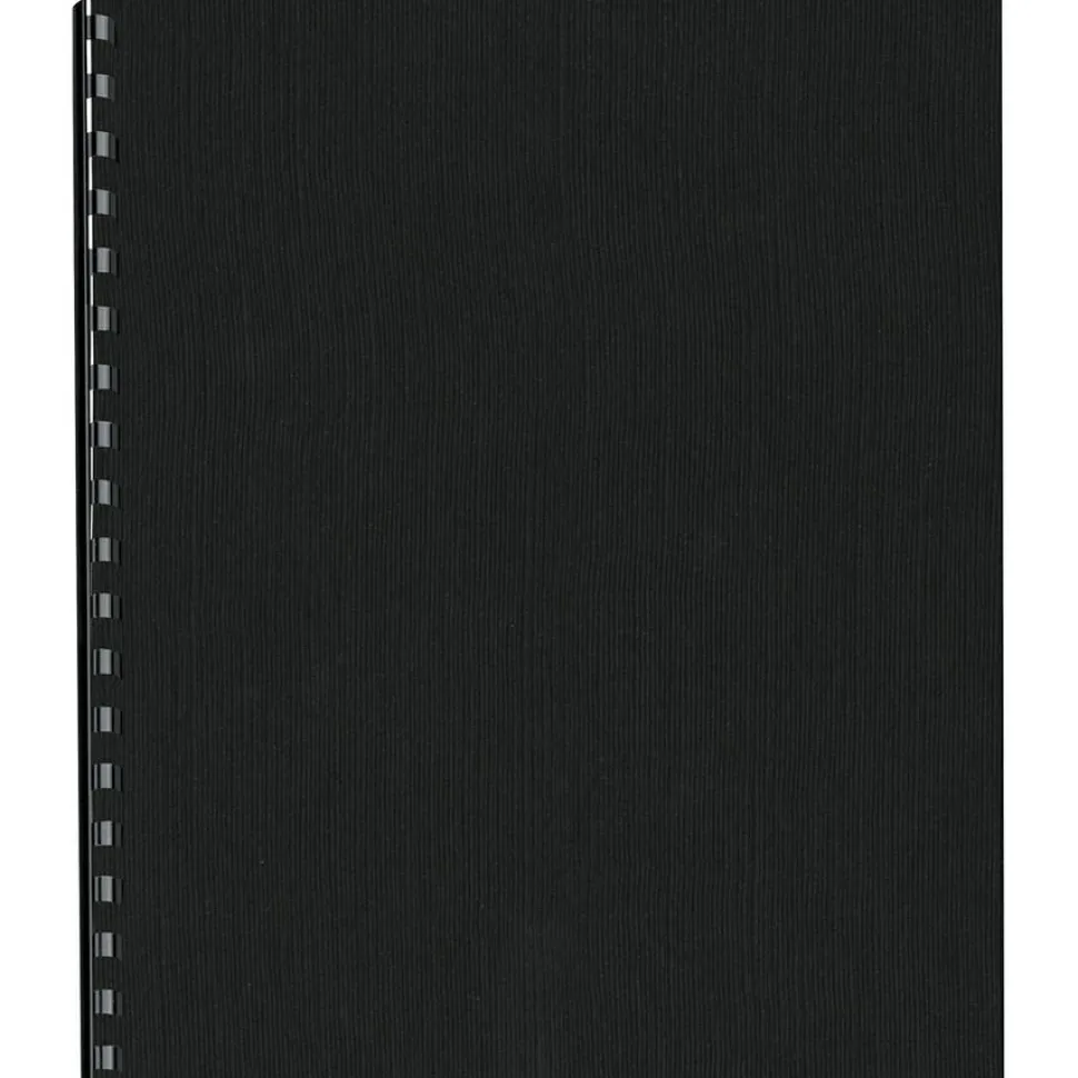 Fellowes ExpressionsLinen Presentation Covers, 8 1/2" x 11" x 0.1", Black, Pack Of 200
