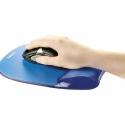 Fellowes Gel Crystals Mouse Pad With Wrist Rest, 1