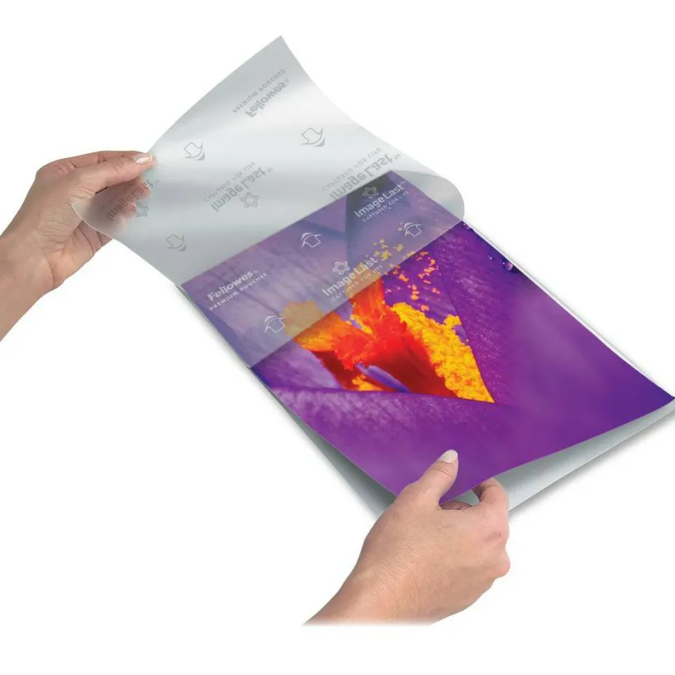 Fellowes ImageLast Laminating Pouches, UV Protection, Glossy, 3 Mil, Letter, Pack of 100