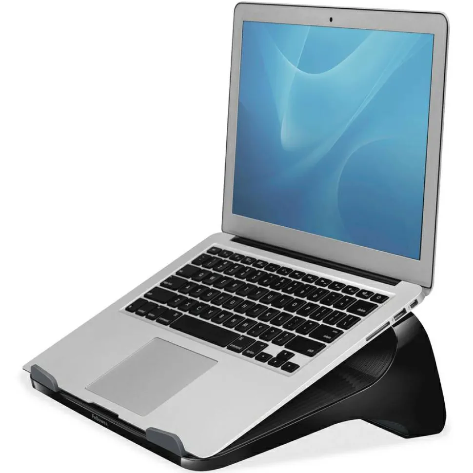 Fellowes I-Spire Series Laptop Lift, 4 1/4"H x 13 1/4"W x 9 3/8"D, Black