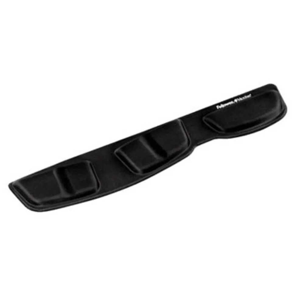 Fellowes Keyboard Palm Support with Microban Protection - 0.6" x 18.3" x 3.4" Dimension - Black - Memory Foam, Jersey Cover