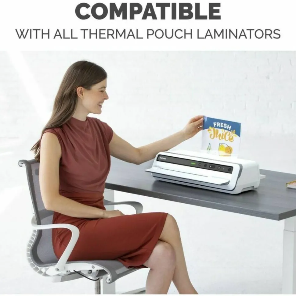 Fellowes Laminating Pouches, Type G, Glossy, 9" x 11.50", 5 mil Thick, Clear, Box Of 50
