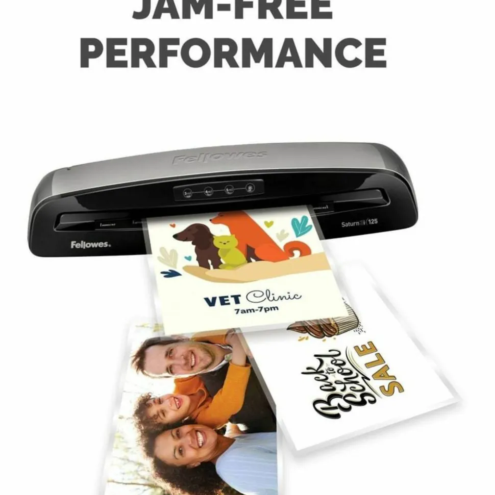 Fellowes Laminating Pouches, Type G, Glossy, 9" x 11.50", 5 mil Thick, Clear, Box Of 50