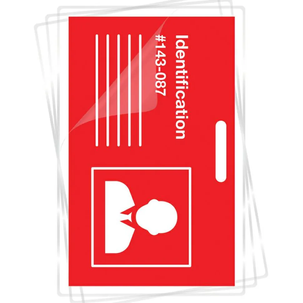 Fellowes Laminating Pouches, 5 mil, 3.88" x 2.63", Gloss Clear, 25/Pack