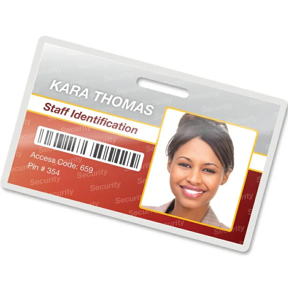 Fellowes Laminating Pouches, 5 mil, 3.88" x 2.63", Gloss Clear, 25/Pack