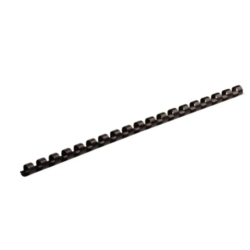 Fellowes Letter-Size Plastic Comb Bindings, 1/4", 20-Sheet Capacity, Black, Box Of 100