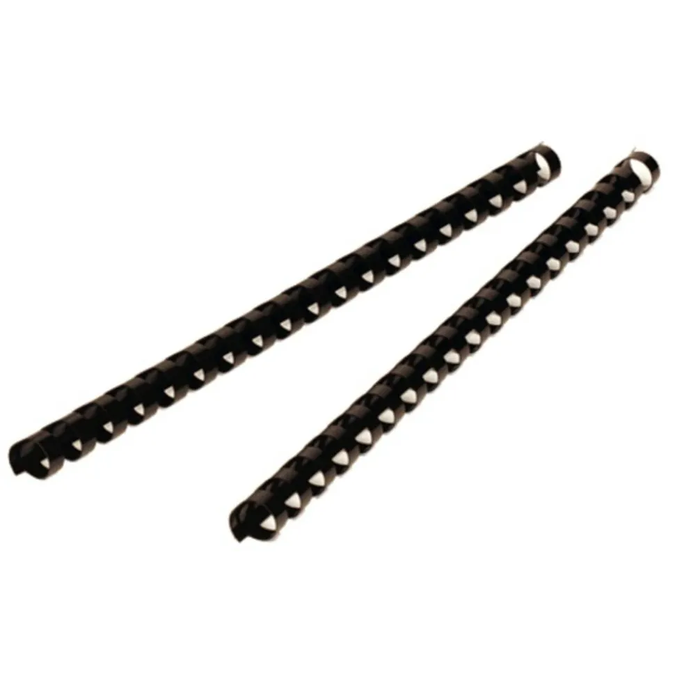 Fellowes Letter-Size Plastic Comb Bindings, 1/4", 20-Sheet Capacity, Black, Box Of 100