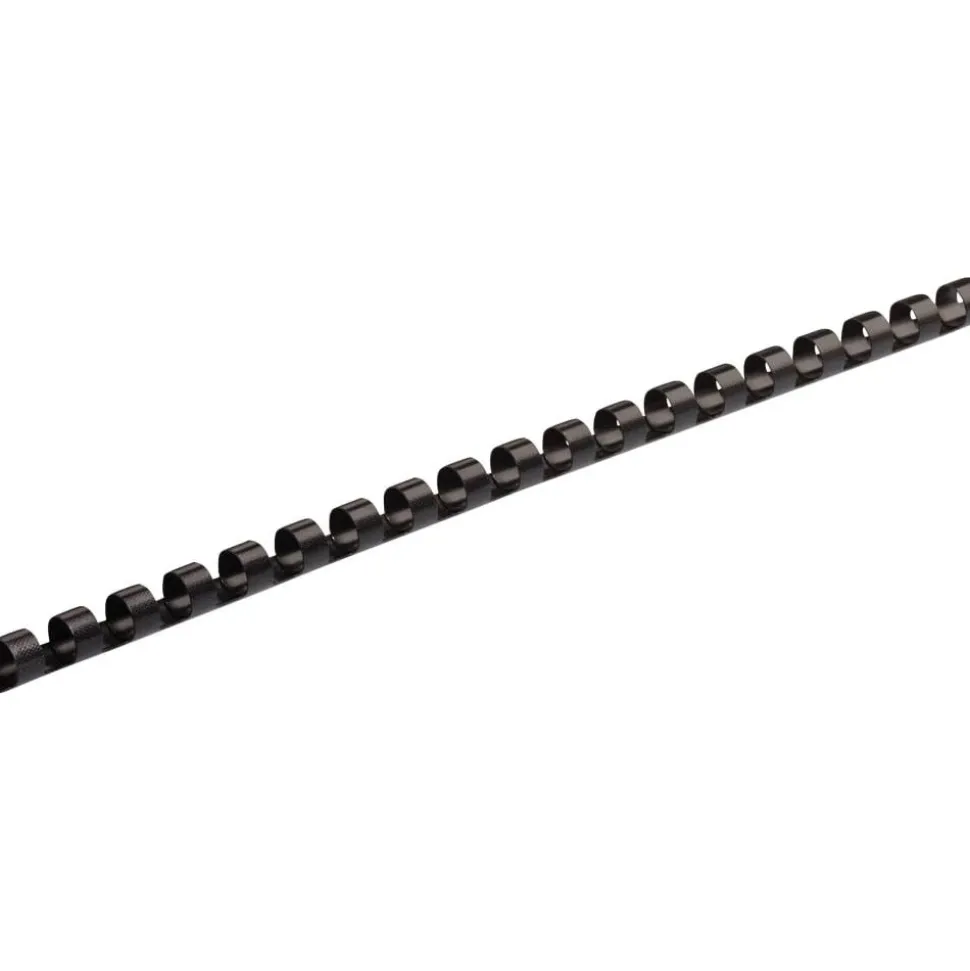 Fellowes Letter-Size Plastic Comb Bindings, 1/4", 20-Sheet Capacity, Black, Box Of 100
