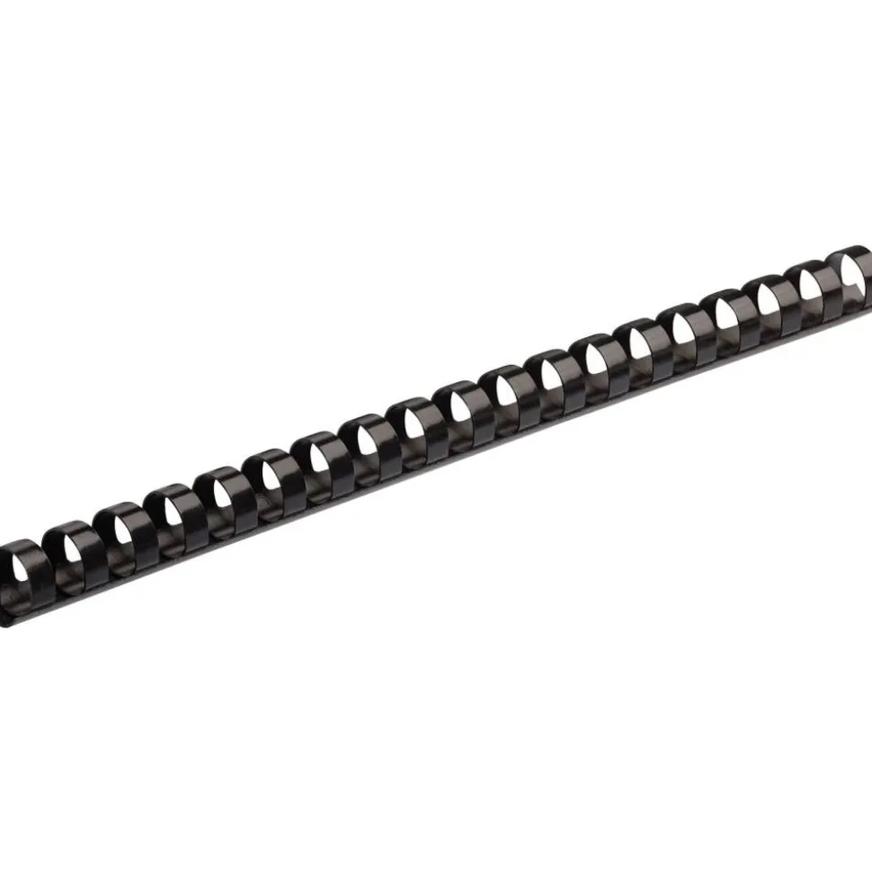 Fellowes Letter-Size Plastic Comb Bindings, 3/8", 55-Sheet Capacity, Black, Box Of 100