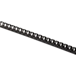 Fellowes Letter-Size Plastic Comb Bindings, 1/2", 90-Sheet Capacity, Black, Box Of 100