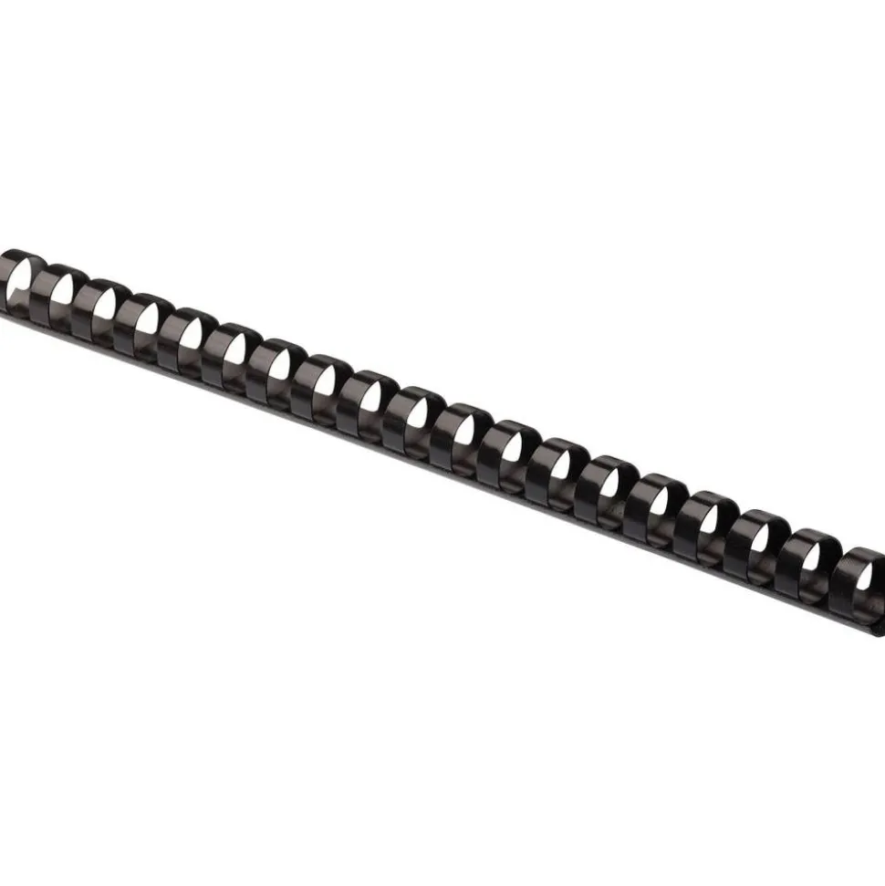Fellowes Letter-Size Plastic Comb Bindings, 1/2", 90-Sheet Capacity, Black, Box Of 100