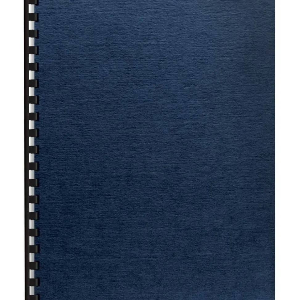 Fellowes Linen Classic Presentation Covers, 8 1/2" 11", Navy, Pack Of 200