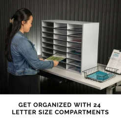 Fellowes Literature Organizer, 24 Compartments, 23 7/16